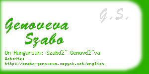 genoveva szabo business card